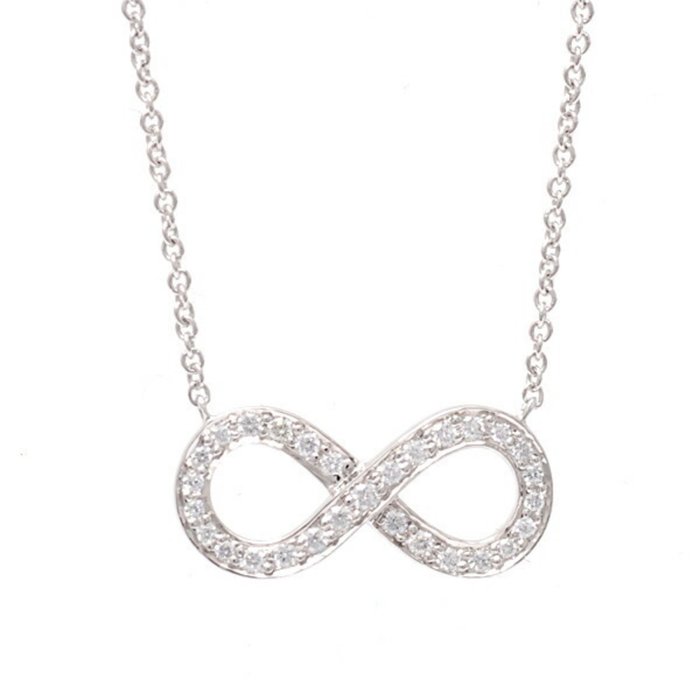 Tiffany Necklace Infinity Diamond Pendant Platinum